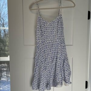 Old Navy Blue and White Print Dress